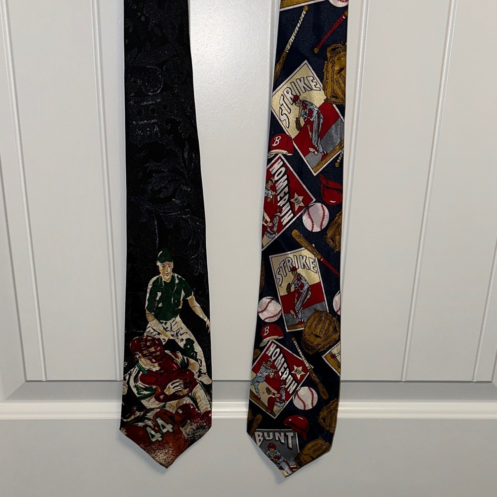 Studio Sports-Themed Ties in Black and Multicolor